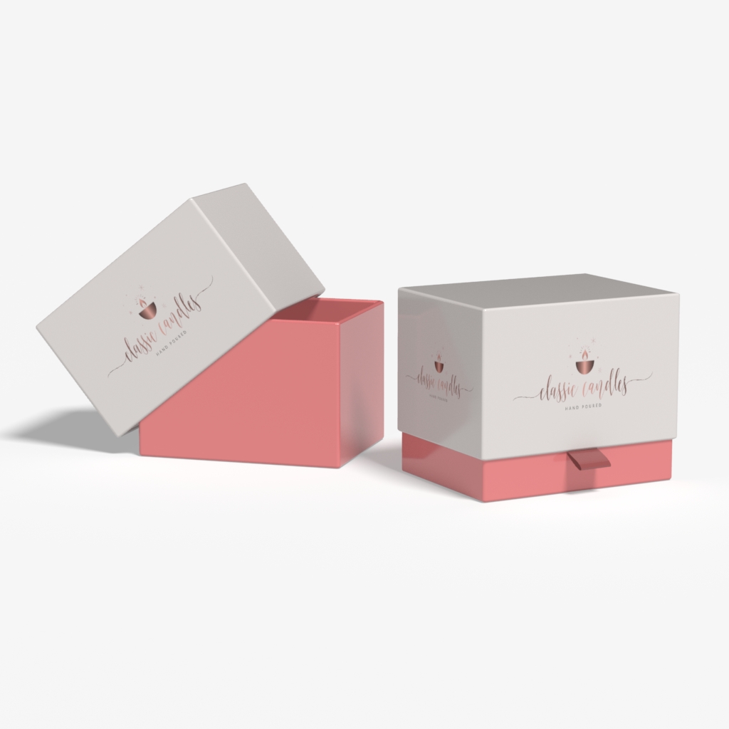 Custom printed candle packaging boxes